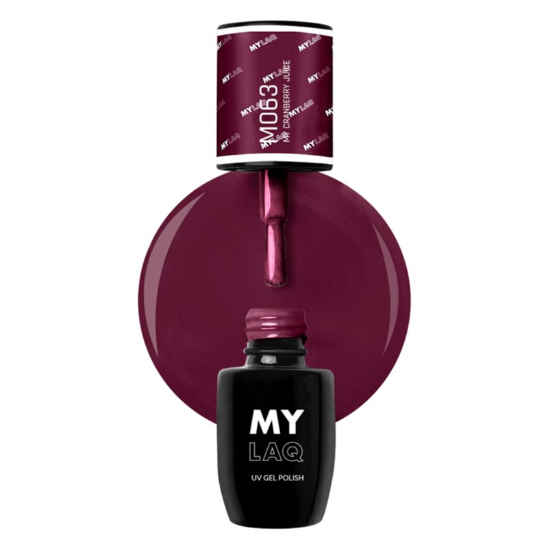 MYLAQ UV Gel Polish гелевий лак для нігтів відтінок My Cranberry Juice 5 мл