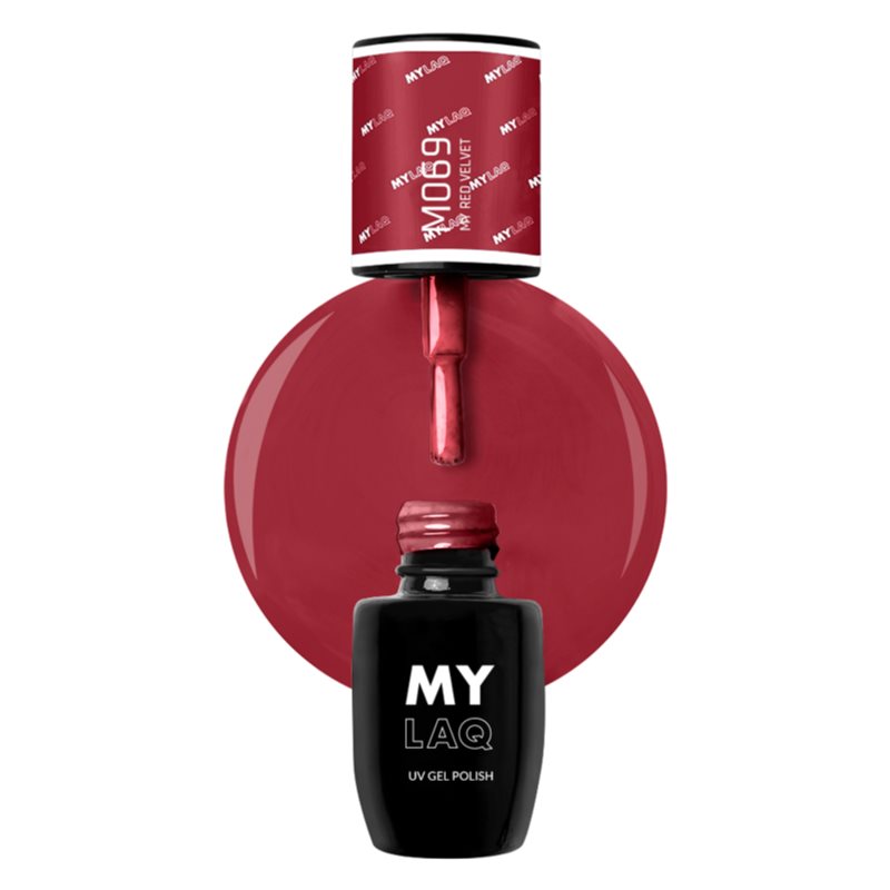 MYLAQ UV Gel Polish гелевий лак для нігтів відтінок My Red Velvet 5 мл