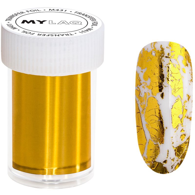 MYLAQ Transfer Foil Nail Art Foil For Nails Shade Gold 4x100 Cm