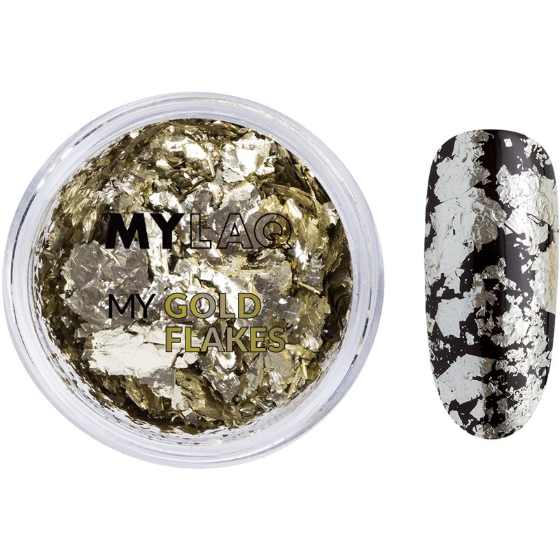 MYLAQ My Flakes Gold gold leaves for nails 0,2 g
