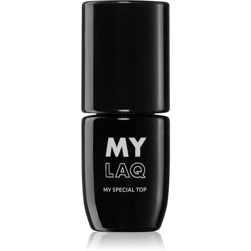 MYLAQ My Top Special lac gel de unghii pentru acoperirea superioară culoare My Black 5 ml