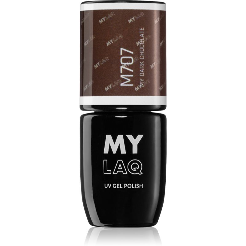 MYLAQ UV Gel Polish gelový lak na nehty odstín My Dark Chocolate 5 ml