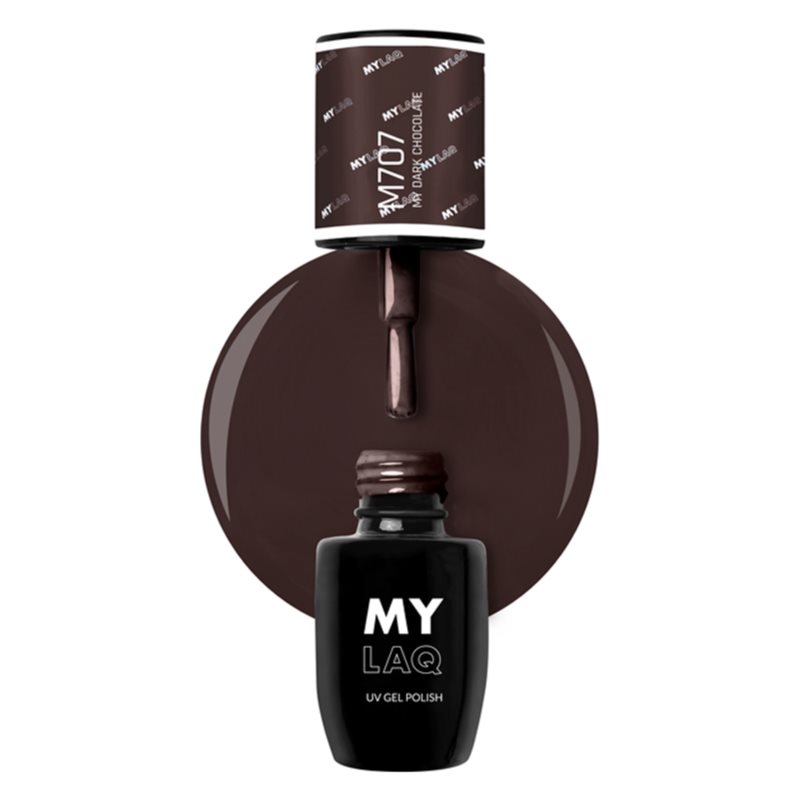 MYLAQ UV Gel Polish Gel Nail Polish Shade My Dark Chocolate 5 Ml