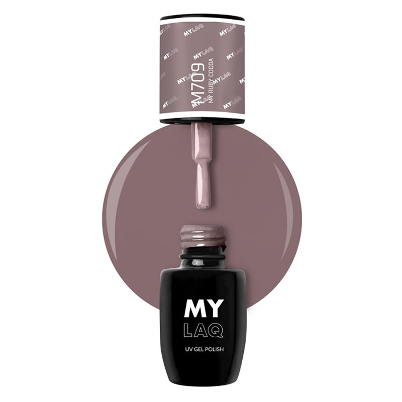 MYLAQ UV Gel Polish гелевий лак для нігтів відтінок My Ruby Cocoa 5 мл