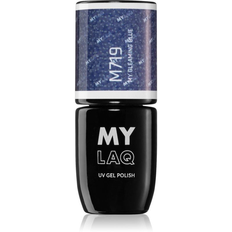 MYLAQ UV Gel Polish гелевий лак для нігтів відтінок My Gleaming Blue 5 мл