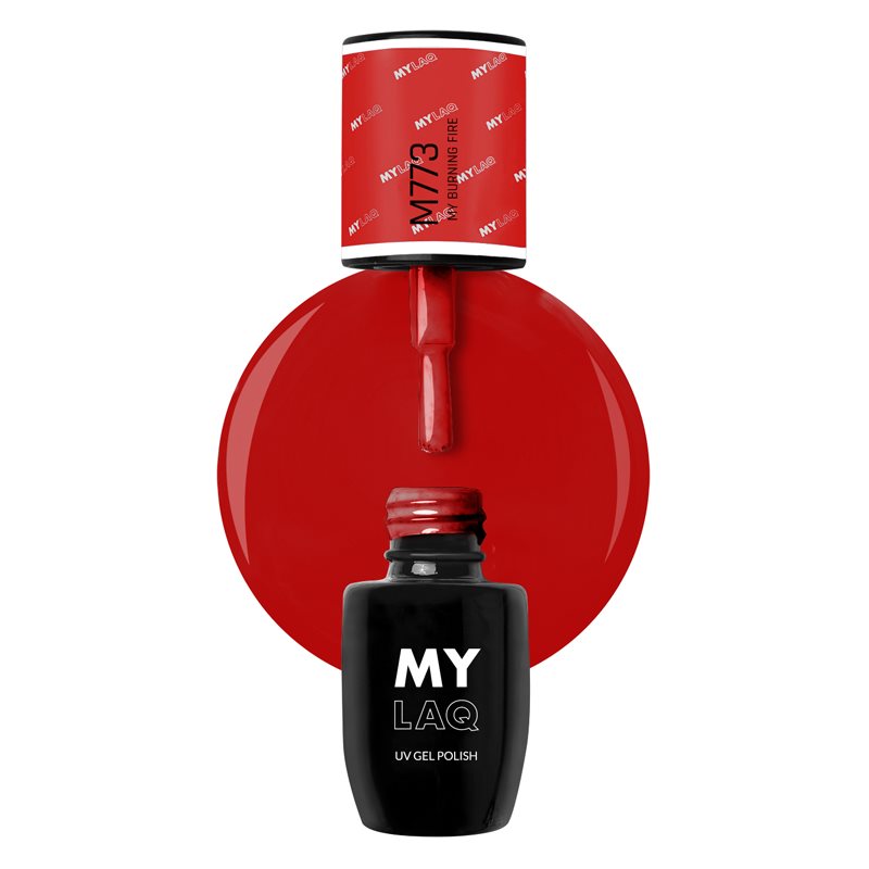 MYLAQ UV Gel Polish гелевий лак для нігтів відтінок My Burning Fire 5 мл