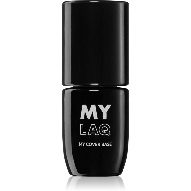 MYLAQ My Base Cover Base base coat gel for gel nails shade Shining Pink 5 ml
