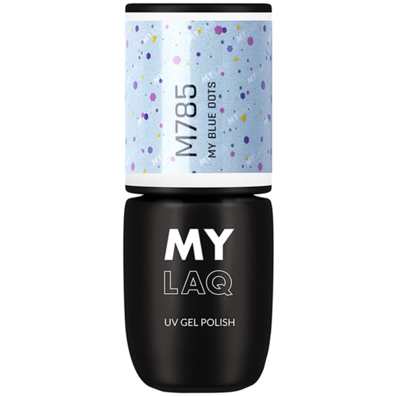 MYLAQ UV Gel Polish гелевий лак для нігтів відтінок My Blue Dots 5 мл