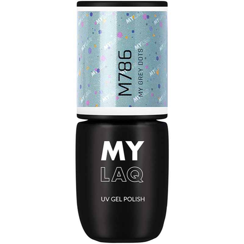 MYLAQ UV Gel Polish гелевий лак для нігтів відтінок My Grey Dots 5 мл