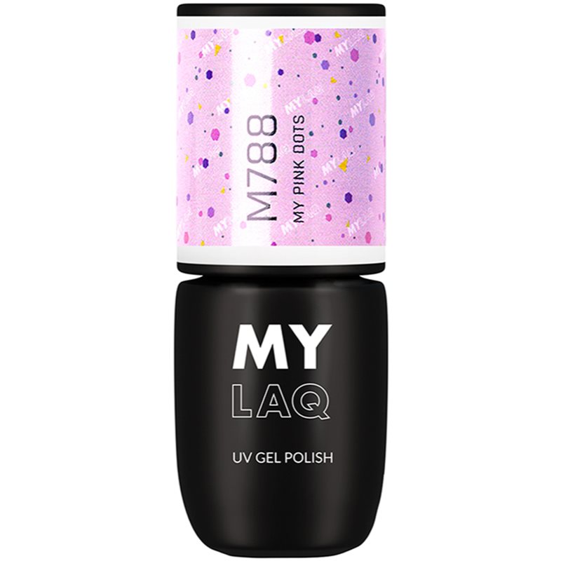 MYLAQ UV Gel Polish гелевий лак для нігтів відтінок My Pink Dots 5 мл