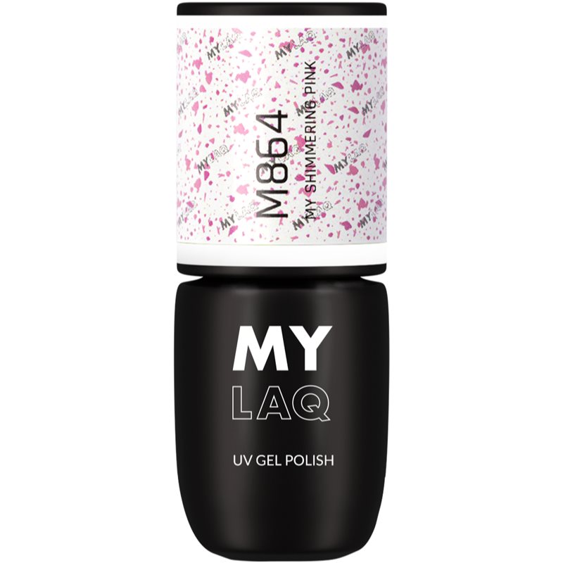 MYLAQ UV Gel Polish Gel-Nagellack Farbton My Shimmering Pink 5 ml