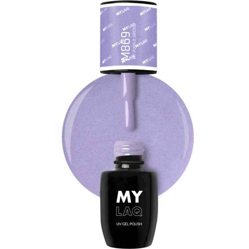MYLAQ UV Gel Polish Gel-Nagellack Farbton My Purple Dress 5 ml