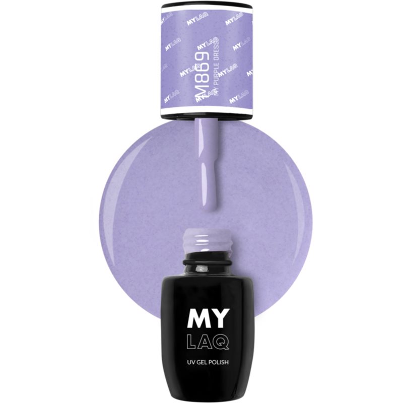 MYLAQ UV Gel Polish гелевий лак для нігтів відтінок My Purple Dress 5 мл