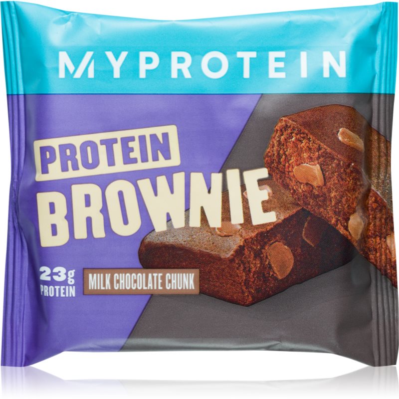 MyProtein Protein Brownie proteinová tyčinka příchuť Milk Chocolate Chunk 75 g