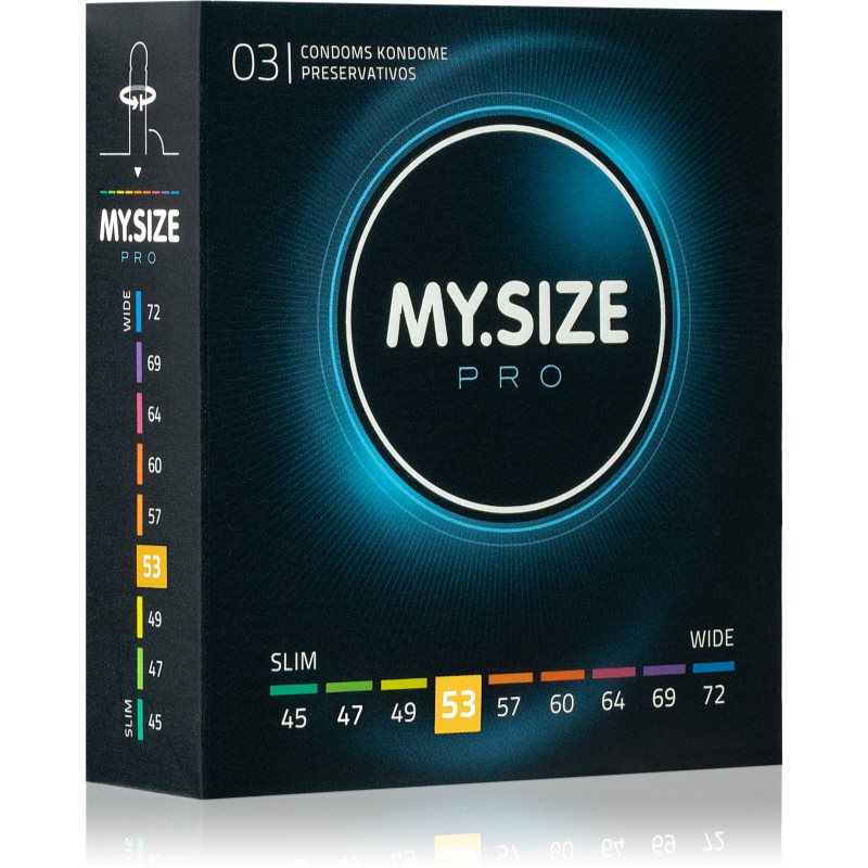 MY.SIZE 53mm Pro Préservatifs 3 Pcs