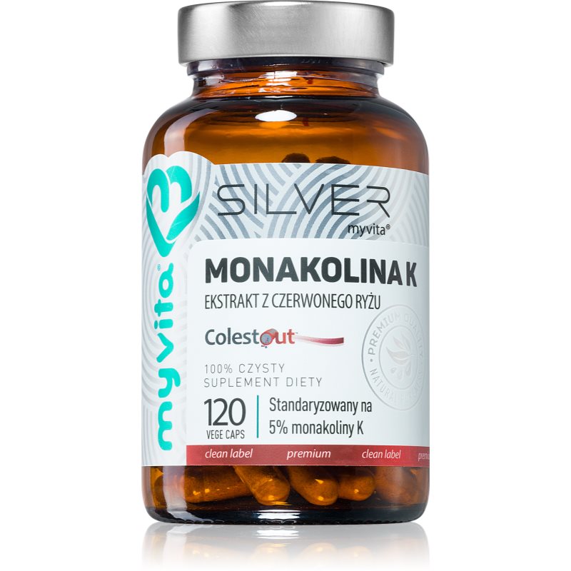 MyVita Silver Monakolina K kapsułki do utrzymania prawidłowego poziomu cholesterolu 120 caps.