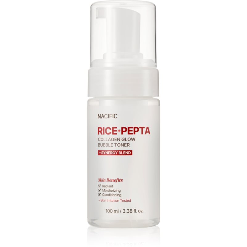 Nacific Rice   Pepta Collagen Glow Bubble Toner brightening facial toner with moisturising effect 100 ml
