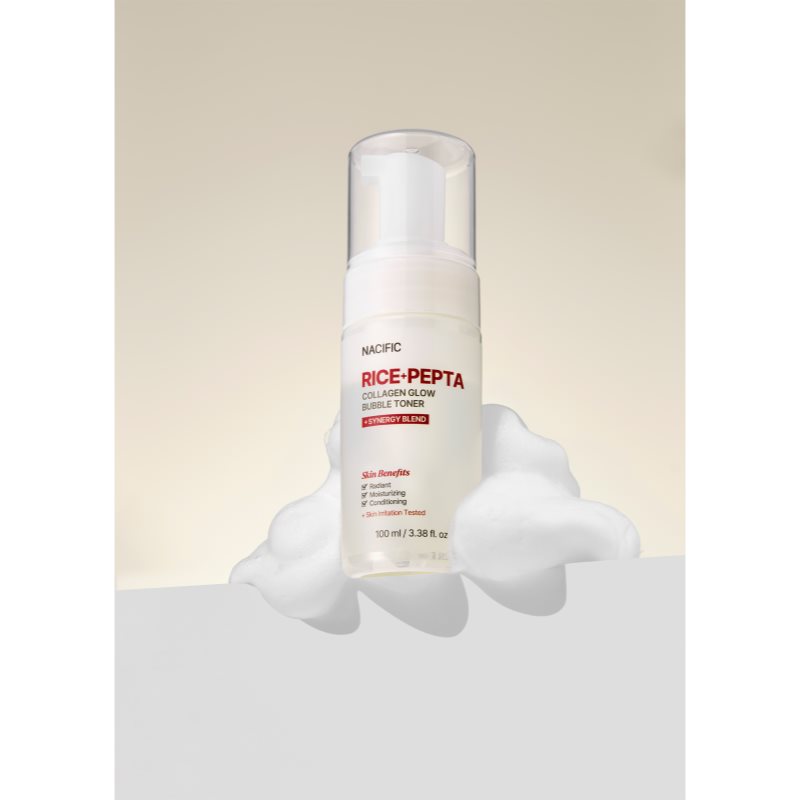 Nacific Rice + Pepta Collagen Glow Bubble Toner rozjasňujúce pleťové tonikum s hydratačným účinkom 100 ml (obrázok 4)