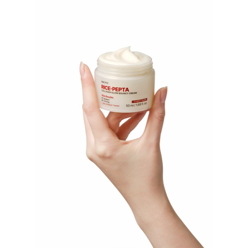 Nacific Rice + Pepta Collagen Glow Bouncy Cream aufhellende Gesichtscreme mit feuchtigkeitsspendender Wirkung 50 ml (Bild 8)