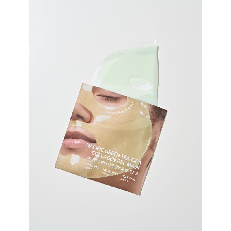 Nacific Green Tea Collagen Gel Mask aufhellende Gesichtsmaske mit feuchtigkeitsspendender Wirkung 1 St. (Bild 4)