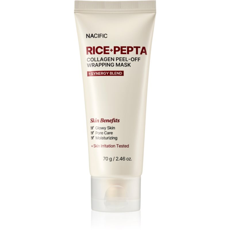 Nacific Rice   Pepta Collagen Peel-off Wrapping Mask hydrating face mask to even out skin tone 70 g