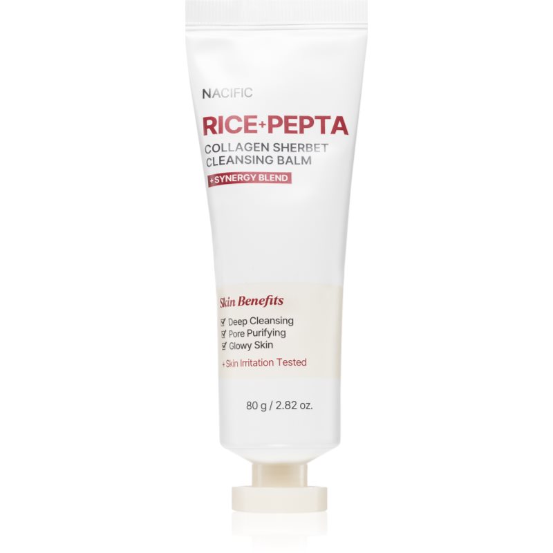 Nacific Rice   Pepta Collagen Sherbet Cleansing Balm hĺbkovo čistiaci balzam s hydratačným účinkom 80 g