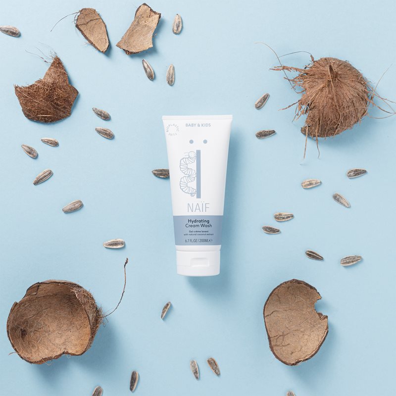 Naif Baby & Kids Hydrating Cream Wash Crème De Douche Hydratante Pour Bébé 200 Ml