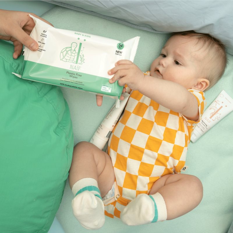 Naif Baby & Kids Plastic Free Wipes вологі серветки для дітей від народження 54 кс