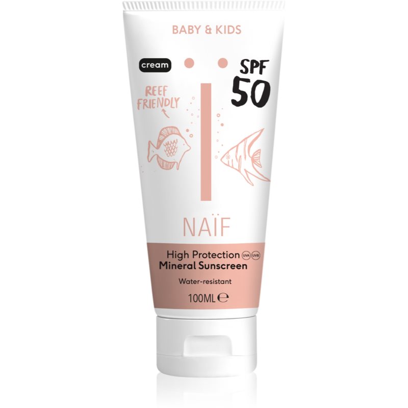 Naif Baby & Kids Sun Cream SPF 50 охоронний крем для засмаги для немовлят і дітей SPF 50 100 мл
