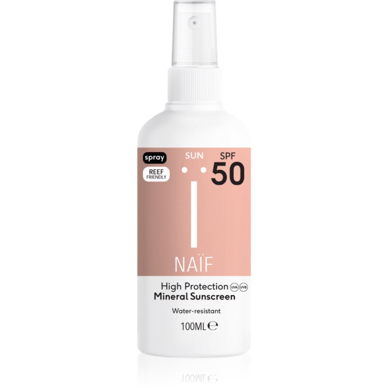 Naif Sun Mineral Sunscreen 50 SPF Protective Sunscreen Spray SPF 50 100 Ml