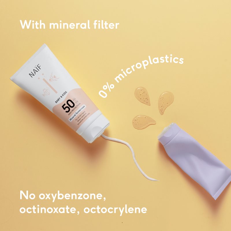 Naif Baby & Kids Mineral Sunscreen SPF 50 protective sunscreen for babies and children SPF 50 30 ml