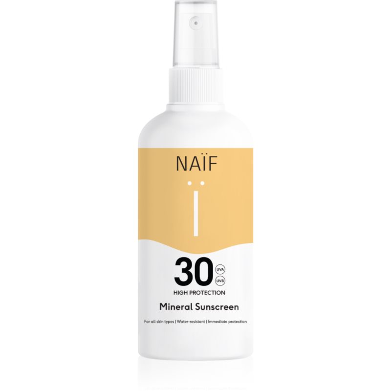 Naif Sun Mineral Sunscreen SPF 30 spray solare protettivo SPF 30 waterproof 175 ml