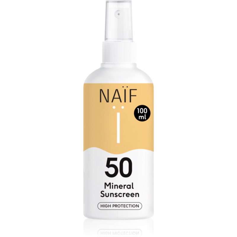 E-shop Naif Sun Mineral Sunscreen SPF 50 ochranný sprej na opalování SPF 50 100 ml