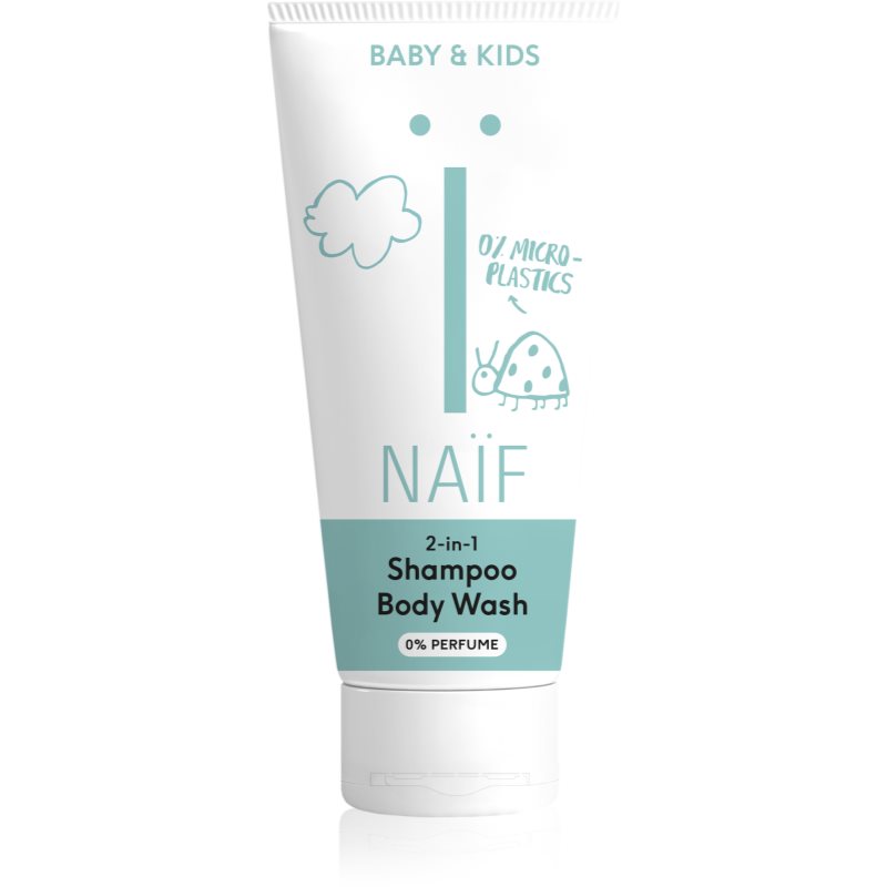 Naif Baby & Kids 2-in-1 gel nettoyant et shampoing pour bébé sans parfum 200 ml unisex