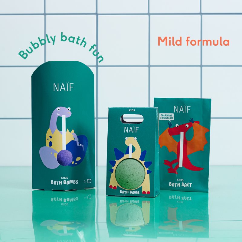 Thumbnail - Naif Kids Bath Bombs Badebombe für Kinder 3x40 g