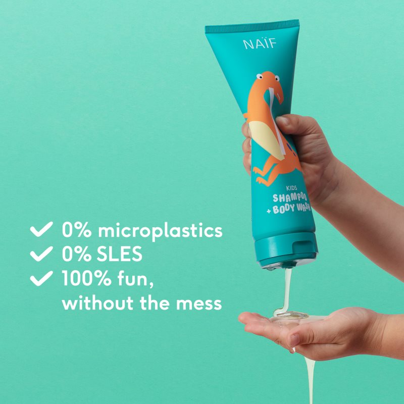 Naif Kids Shampoo + Body Wash dětský mycí gel a šampon 250 ml (obrázek 3)