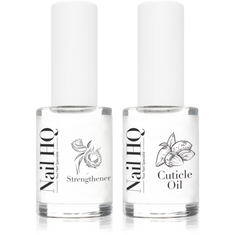 Nail HQ Strengthener & Cuticle Oil Duo Set (för naglar och nagelband) female