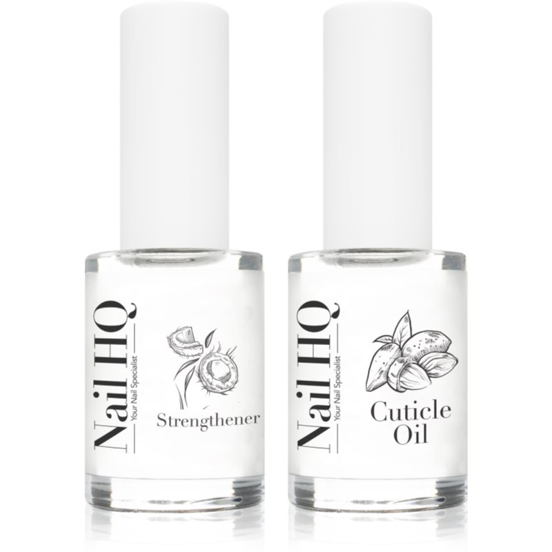 Nail HQ Strengthener & Cuticle Oil Duo sada (na nechty a nechtovú kožičku)