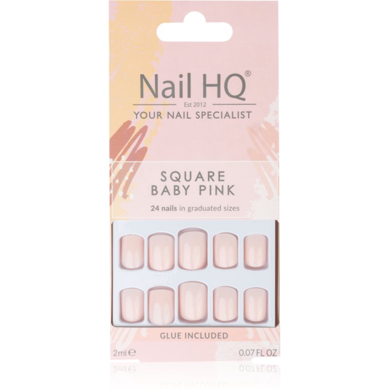 Nail HQ Square накладні нігті відтінок Baby Pink 24 кс