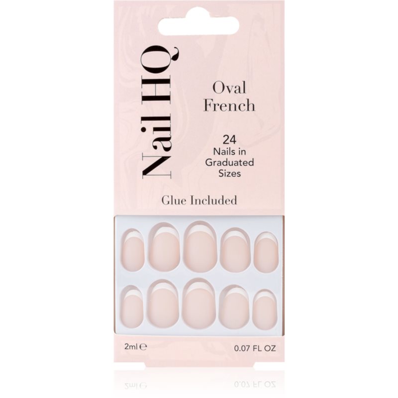 Nail HQ Nail HQ Oval French Ψεύτικα νύχια 24 τμχ