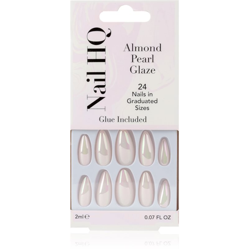 Nail HQ Almond накладні нігті Pearl Glaze 24 кс