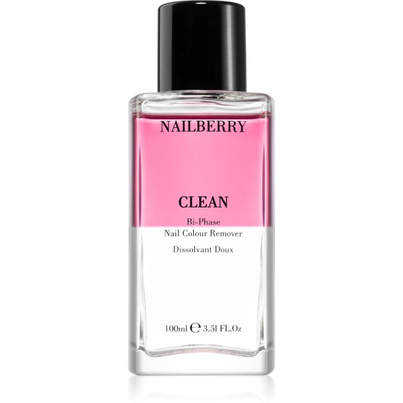 NAILBERRY Clean Bi-Phase Nail Colour Remover sredstvo za skidanje laka s noktiju s učvršćujućim učinkom 100 ml