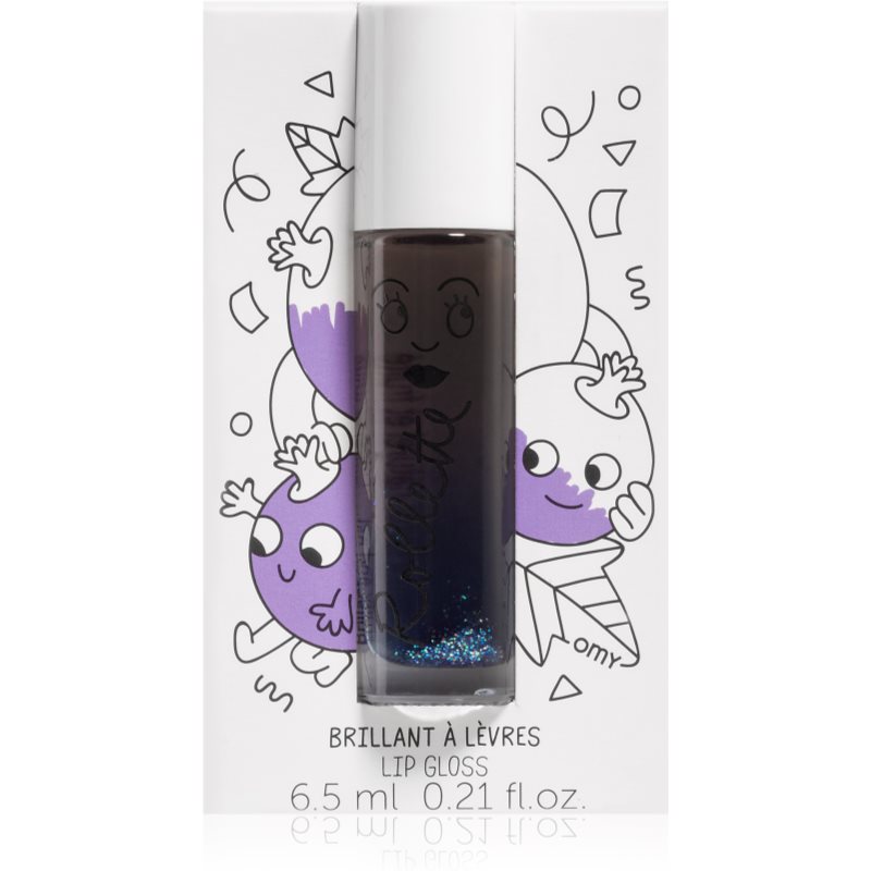 Nailmatic Kids Rollette Lip Gloss For Children Shade Blackcurrant 6,5 Ml