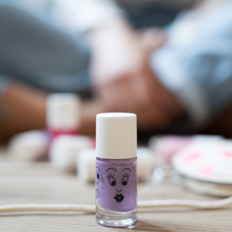 Nailmatic Kids Nail Polish For Children Shade Piglou - Lilac Glitter 8 Ml