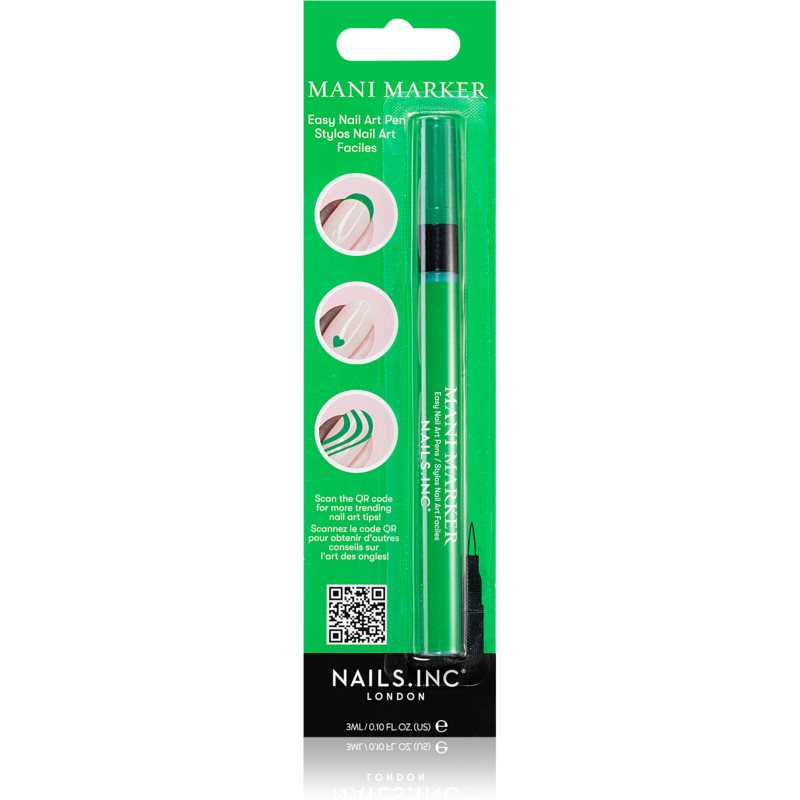 Nails Inc. Mani Marker декоративний лак для нігтів у вигляді олівця відтінок Green 3 мл