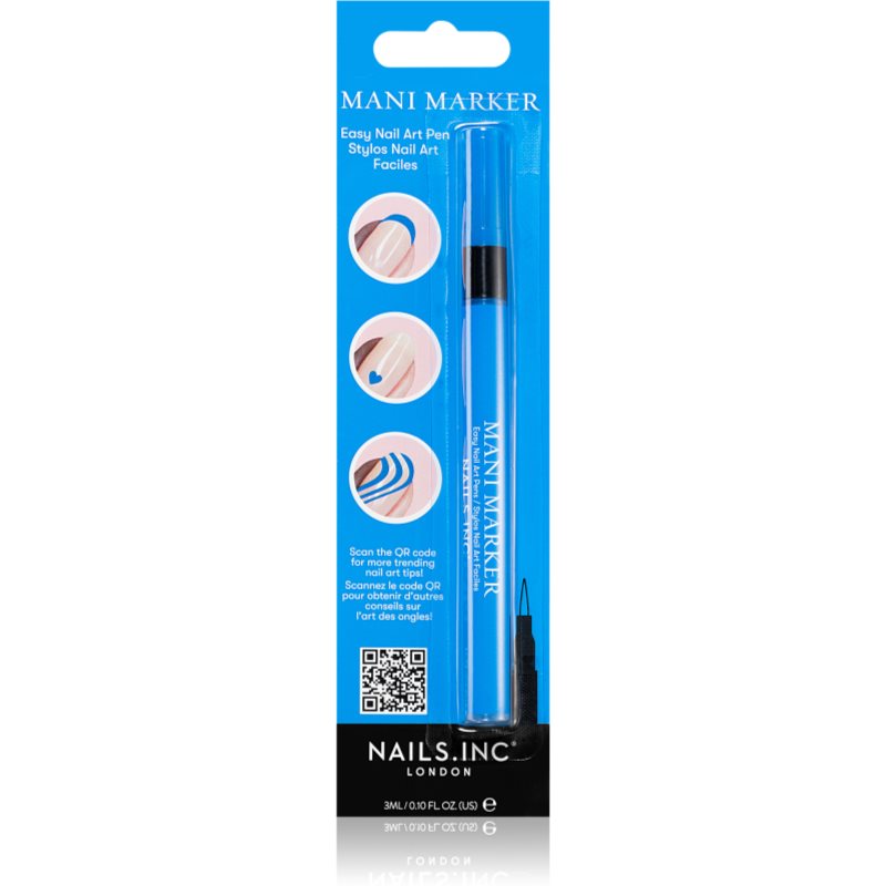 Nails Inc. Mani Marker декоративний лак для нігтів у вигляді олівця відтінок Blue 3 мл