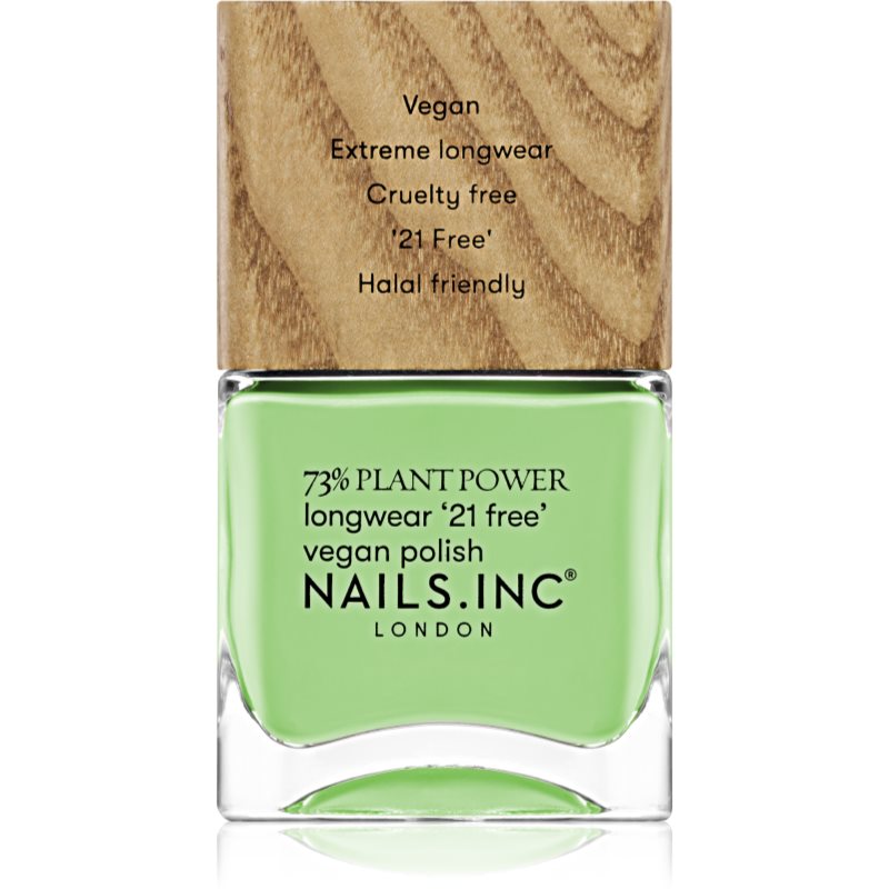 Nails Inc. Vegan Nail Polish lac de unghii cu rezistenta indelungata culoare Easy Being Green 14 ml