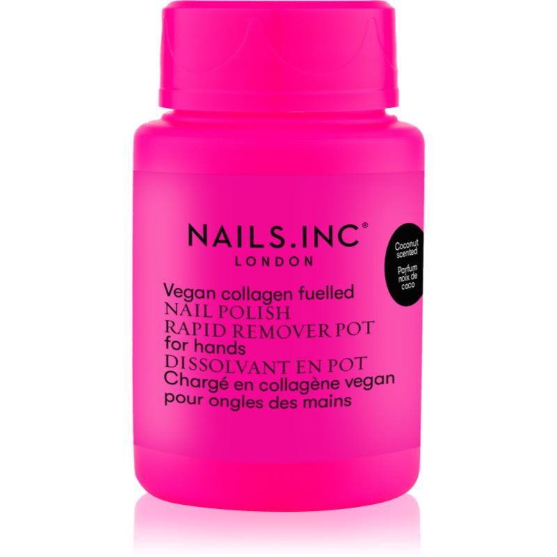 Nails Inc. Vegan Nail Polish Rapid Remover Pot dissolvant ongles sans acétone s vůní kokosu 50 ml female