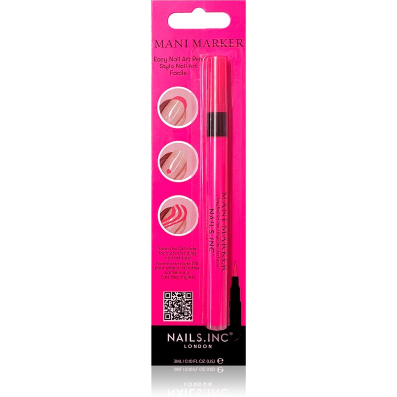 Nails Inc. Mani Marker dekorativer Nagellack Im Applikator-Stift Farbton Flamingo Pink Neon 3 ml