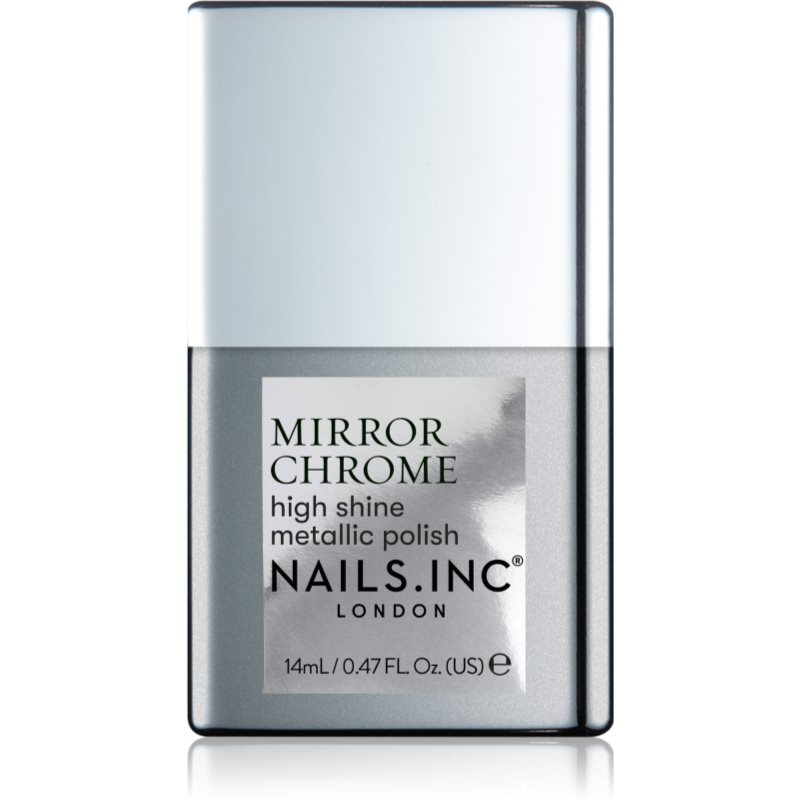 Nails Inc. Mirror Chrome Nagellack mit hohem Glanz Farbton Silver Served 14 ml